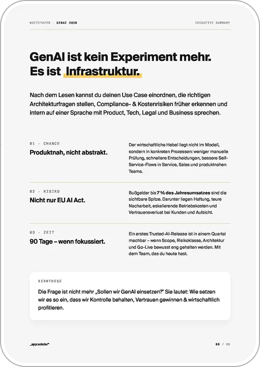 Screenshot aus dem Whitepaper zu GenAI als strategischer Infrastruktur